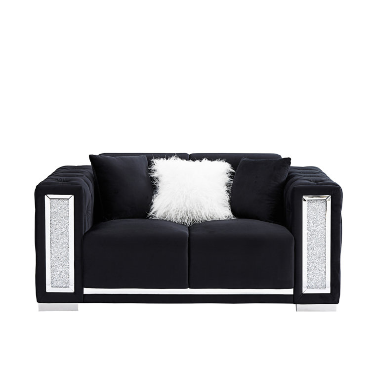 Mercer41 Pranvi 70.08'' Velvet Loveseat Wayfair